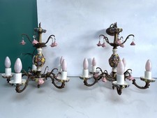 Coppia di lampadari vintage