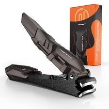 Nail Clippers for Men with Catcher – No Splash, Self-Collecting Premium Steel
