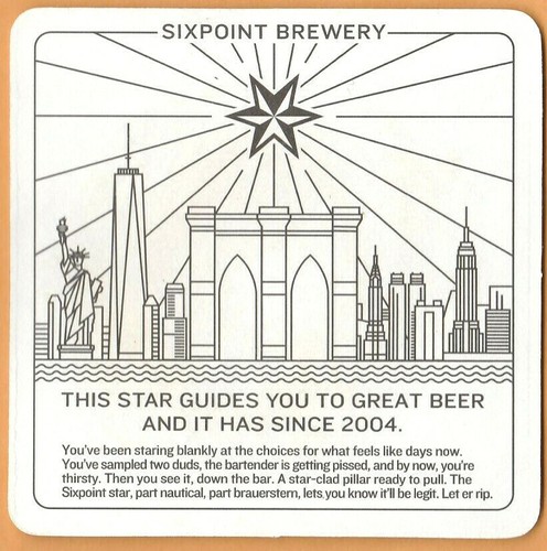 Sottobicchiere birra sixpoint - sottobicchiere,