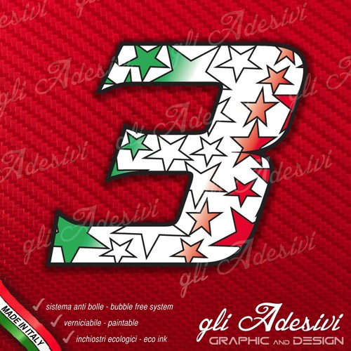 Adesivo stickers numero moto - stickers,
