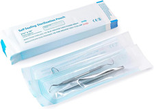 100 Sacchetti per Sterilizzazione Autoclave, Sacchetti Autoadesivi per Disinfezi