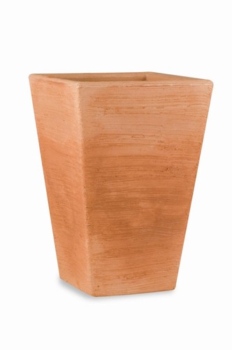 Vaso quadrato resina giglio - quadrato, in