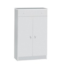 MOBILE 2 ANTE CON 1 CASSETTO BIANCO, 62X105X34 CM