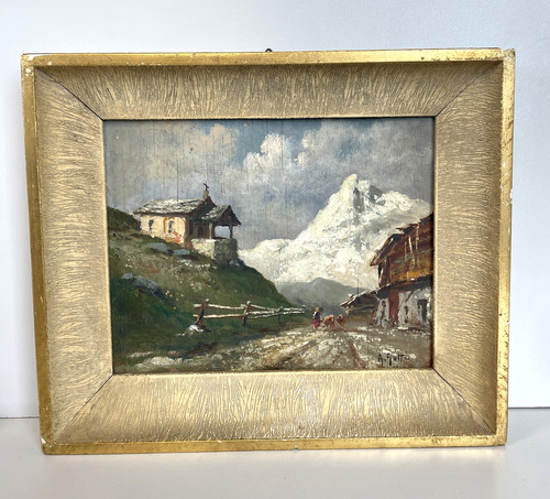 Antico quadro dipinto - quadro,