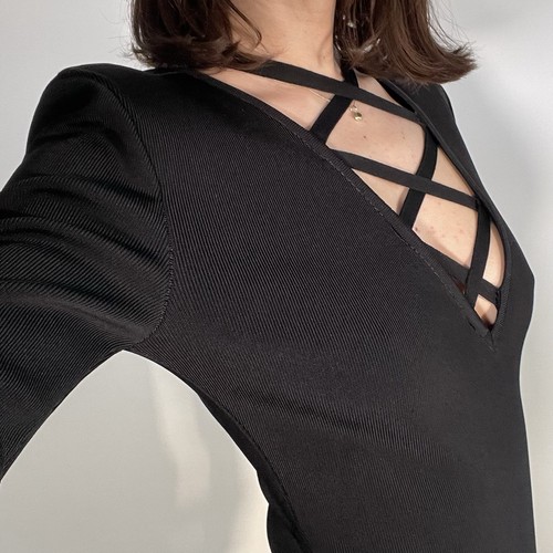 Abito balmain fr38 uk10 nero - abito,
