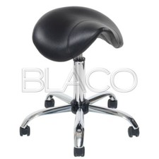 SGABELLO NERO A SELLA GIREVOLE