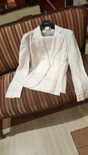 COMPLETO DONNA  IN  LINO BIANCO GIACCA E PANTALONI - JOHN RICHMOND