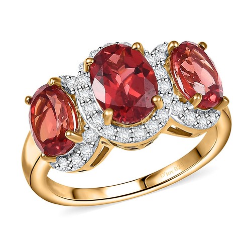 Anello padparadscha zaffiro - padparadscha, e