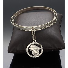 BRACCIALE  VINTAGE PORTAFORTUNA  IN ORO  BIANCO 750/1000 18 kt