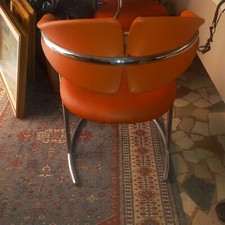 Poltroncine design LAMM 2005 col. arancio Impilabili. Modernariato  