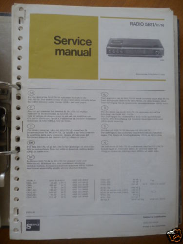 Service manual philips 5811 - service,