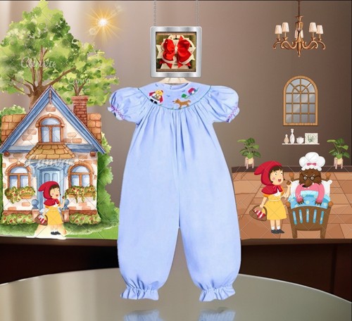 Pagliaccetto smocked bambina