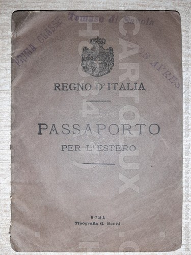 H8634 passaporto 1919 - h8634,