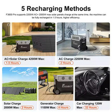 fossibot   3840kwh powerstation generatore accumulatore fotovoltaico life po4