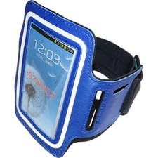 Armband Run Case Custodia Da Braccio Taglia S3 Blu Per Samsung Omnia M S7530