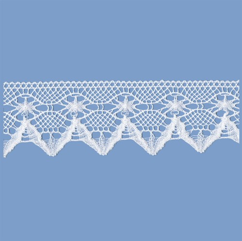 Merletto cotone bianco - 47, mm