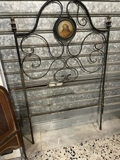 Letto in Metallo con affreschi e pomoli in ottone - Primi anni del ‘900