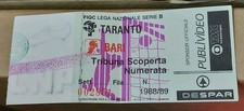 VECCHIO BIGLIETTO DI CALCIO TARANTO-BARI 88/89 SERIE B