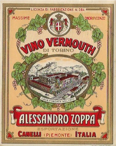 Etichetta zoppa vino vermouth - etichetta,
