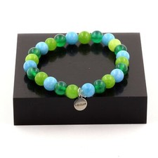 Braccialetto Perle Agata Verde