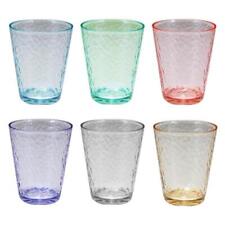 Set 6 bicchieri vetro colorato
