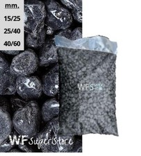 Ciottoli di marmo Nero Ebano in sacchi da 25 kg - sassi neri pietre giardino