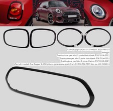 5pz Copertura Fari eGriglia Mini Cooper F55 F56 F57 One S JCW 2014+ Nero Lucido