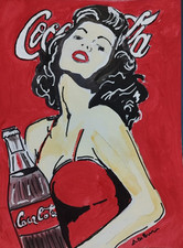 Quadro  Woman Coca-Cola Pop  4
