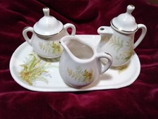 SERVIZIO 4 pezzi capodimonte DA CAFFE’ TE’IN PORCELLANA GIOCO BAMBINE VINTAGE