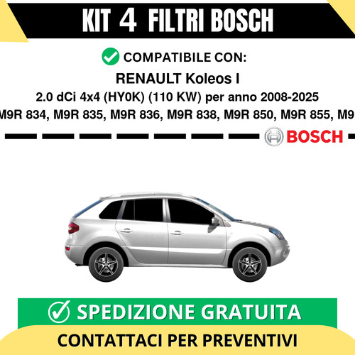 Kit bosch filtri tagliando - 4,