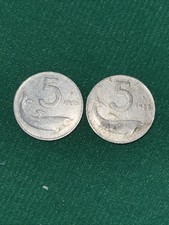Lotto Due Monete da 5 lire del