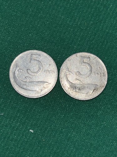 Lotto due monete - da, lire