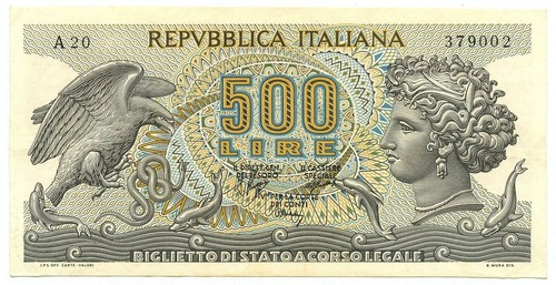 500 lire biglietto stato - di,