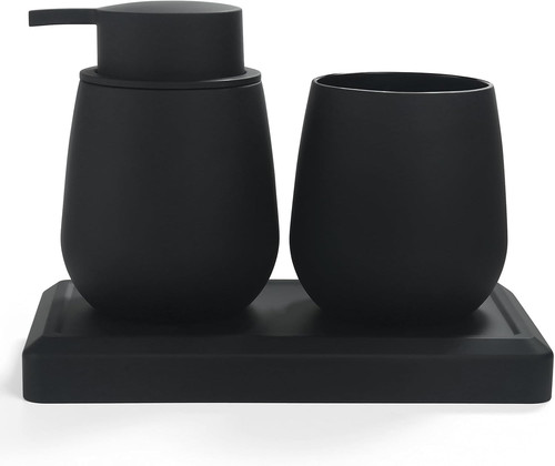 Set bagno nero dispenser - set,
