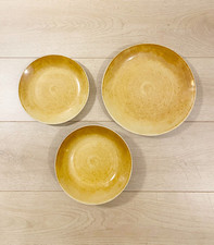 Servizio Piatti 18 Pezzi Brandani Essential  Ambra In Porcellana Linee Moderne