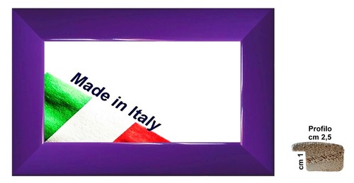 Cornice legno viola lucida - in,