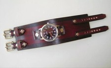bracciale in pelle modello Johnny Depp style per orologio leather cuff watchband