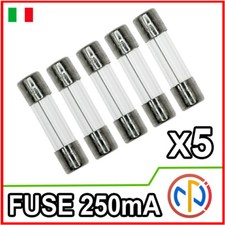 5X FUSIBILI 250mA 0.25A 250V