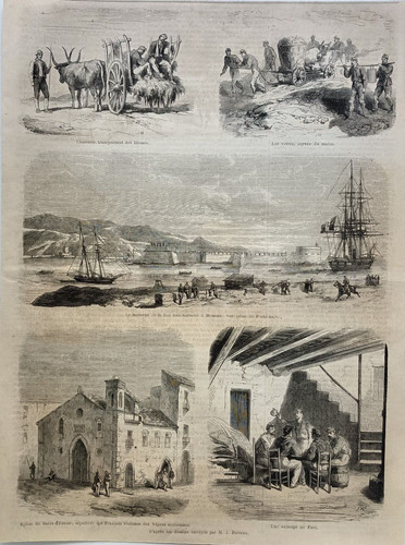 Stampa antica 1860 forte - stampa,