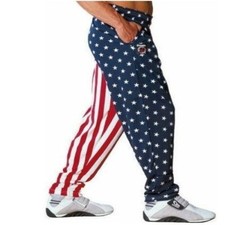 Pantaloni da allenamento bodybuilding OTOMIX FLAG USA - rosso, bianco, blu larghi oldschool
