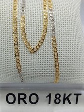 Collana in oro giallo 750 18 carati e bianco cm 50,5 pesa grammi 3,50 uomo +235