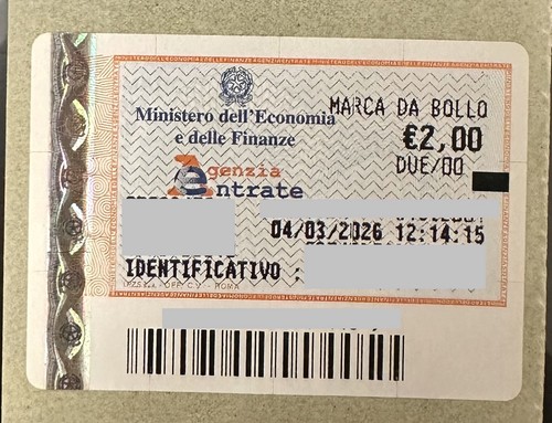 Marca bollo euro - marca, nuova