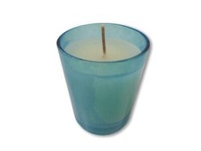 STOCK 10 CANDELE CANDELA CON VASETTO BICCHIERE IN VETRO