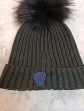 Berretto Cappello Ciesse Piumini Nero Con PON Pon Donna In Perfette Condizioni 