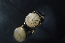 ARDATH VINTAGE SOLID 18K GOLD MONOPUSHER CHRONOGRAPH FIXED LUGS WATCH UHR MONTRE