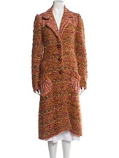 Cappotto Maglione John Galliano Vintage Tweed Arancione Collezione Autunno/Inverno 2005 S