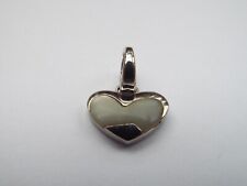 NEW Fossil Heart Stainless Steel Charm in silver and white colour