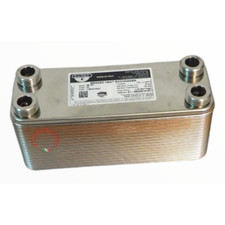SCAMBIATORE DI CALORE A 34 PIASTRE mm 207X77 Ø 3/4 M X CAMINO CALDAIA A LEGNA