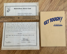 Get Tough! Hand to Hand Fighting by W.E. Fairbairn 1942 1st Edition & Marine Doc