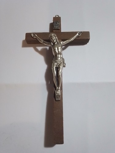 Crocifisso legno metallo - cm, 14